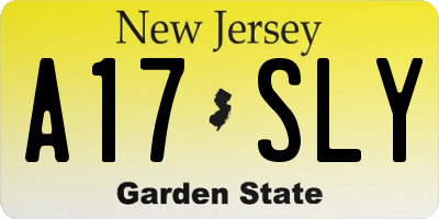 NJ license plate A17SLY