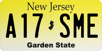 NJ license plate A17SME