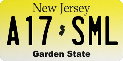NJ license plate A17SML