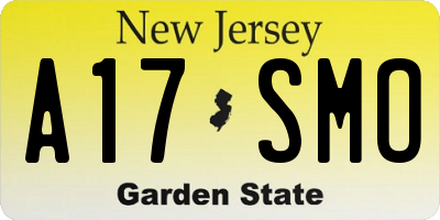 NJ license plate A17SMO