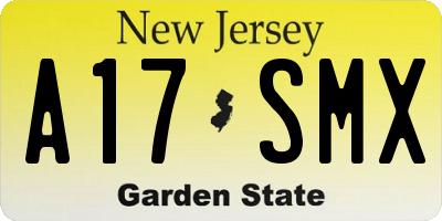 NJ license plate A17SMX