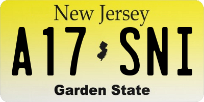 NJ license plate A17SNI