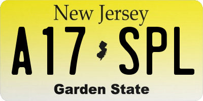 NJ license plate A17SPL