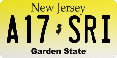 NJ license plate A17SRI