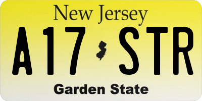 NJ license plate A17STR