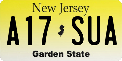 NJ license plate A17SUA