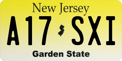 NJ license plate A17SXI