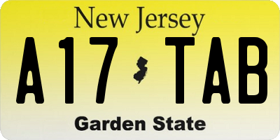 NJ license plate A17TAB