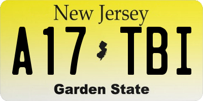 NJ license plate A17TBI