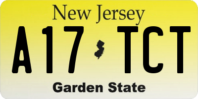 NJ license plate A17TCT