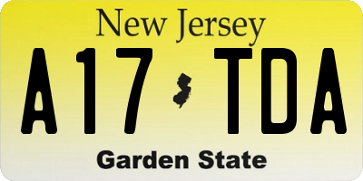 NJ license plate A17TDA