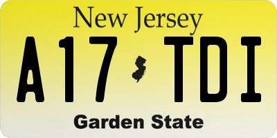 NJ license plate A17TDI