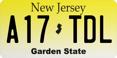 NJ license plate A17TDL