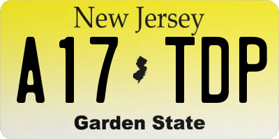 NJ license plate A17TDP