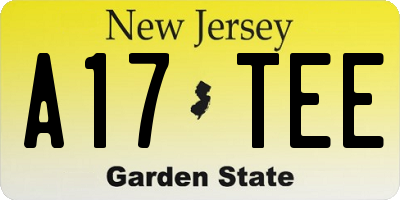 NJ license plate A17TEE