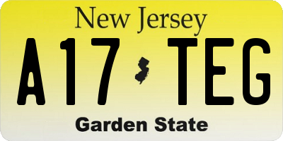 NJ license plate A17TEG