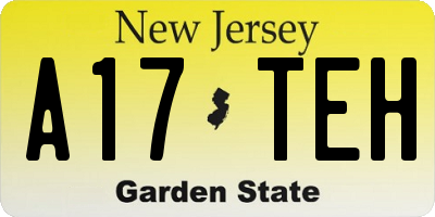 NJ license plate A17TEH