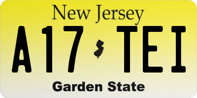 NJ license plate A17TEI
