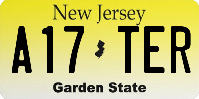 NJ license plate A17TER