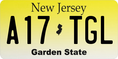 NJ license plate A17TGL