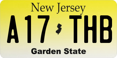 NJ license plate A17THB