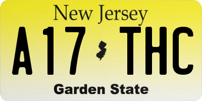 NJ license plate A17THC