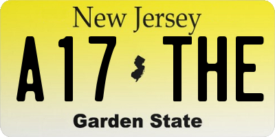 NJ license plate A17THE