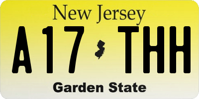 NJ license plate A17THH