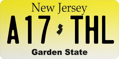 NJ license plate A17THL