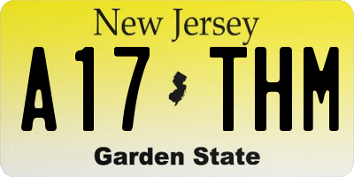NJ license plate A17THM