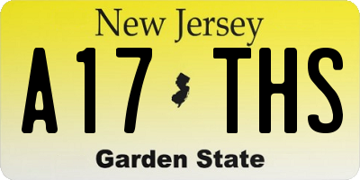 NJ license plate A17THS
