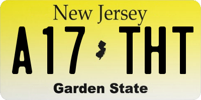 NJ license plate A17THT
