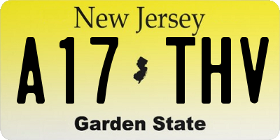 NJ license plate A17THV