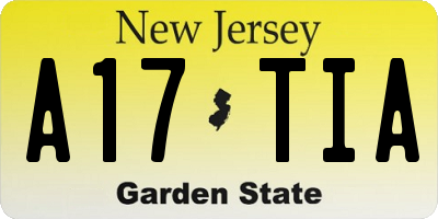 NJ license plate A17TIA