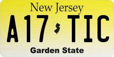 NJ license plate A17TIC