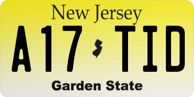 NJ license plate A17TID