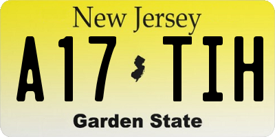 NJ license plate A17TIH