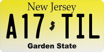 NJ license plate A17TIL