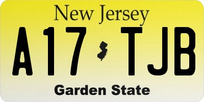 NJ license plate A17TJB