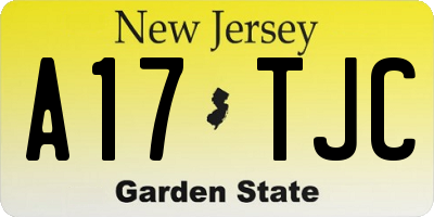 NJ license plate A17TJC