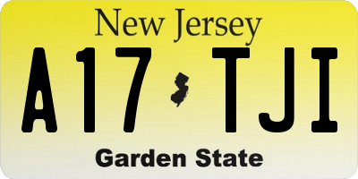 NJ license plate A17TJI