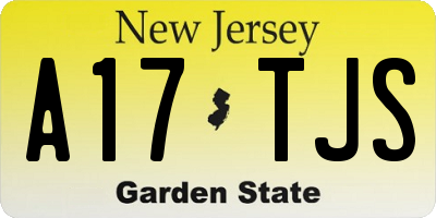 NJ license plate A17TJS