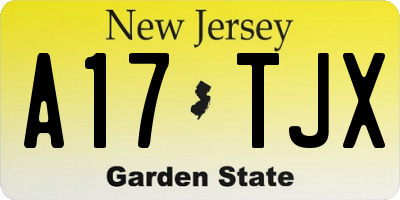 NJ license plate A17TJX