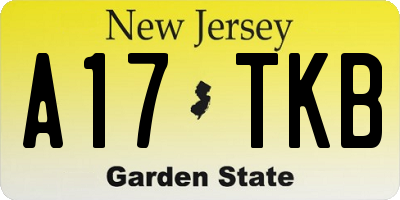 NJ license plate A17TKB