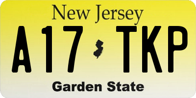 NJ license plate A17TKP