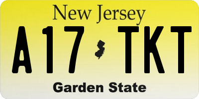 NJ license plate A17TKT