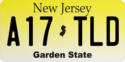 NJ license plate A17TLD