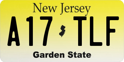 NJ license plate A17TLF