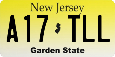 NJ license plate A17TLL