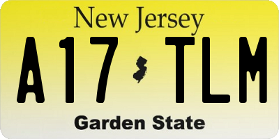 NJ license plate A17TLM